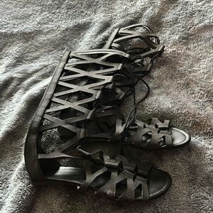 Black Gladiator Sandals